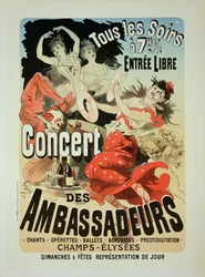Riproduzione di un poster pubblicitario di un 